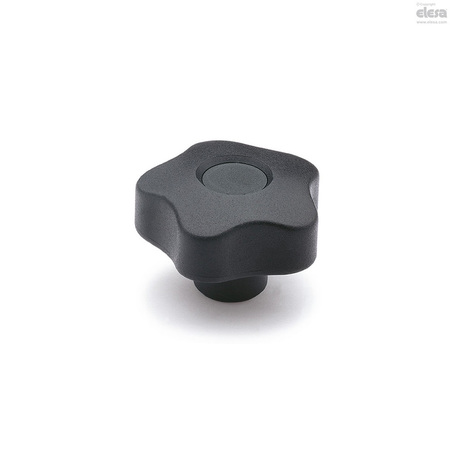 ELESA Black-oxide steel boss, plain hole, with cap, VCT.74 A-16-C9 VCT-A